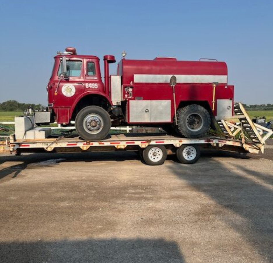 Cropped Red Fire Truck